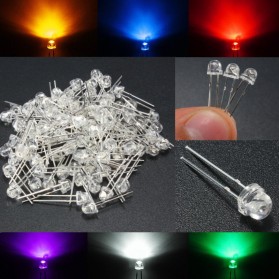 100PCS 5MM 6 Color Straw Hat LED Emitting Diodes