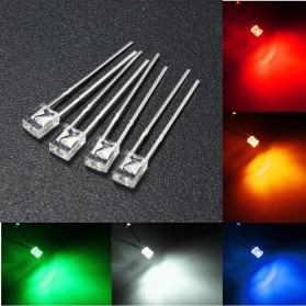 100PCS 2x3x4mm Wide Angle Flat Top LED Diodes