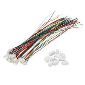 Mini Micro JST 1.5mm ZH 6-Pin Connector Plug and Wires Cables 15cm 10 Set