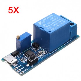 5Pcs 5V-30V Wide Voltage Trigger Delay Timer Relay Conduction Relay Module Time Delay Switch