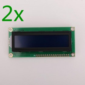 2 x 1602 Character LCD Display Module Blue Backlight