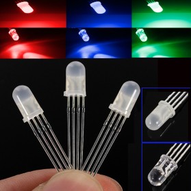 10pcs 5mm RGB LED Common Anode 4-Pin Tri-Color Emitting Diodes